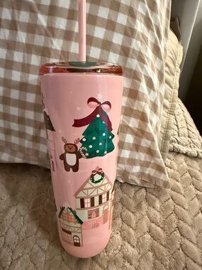 Starbucks Pink Winter Village Tumbler